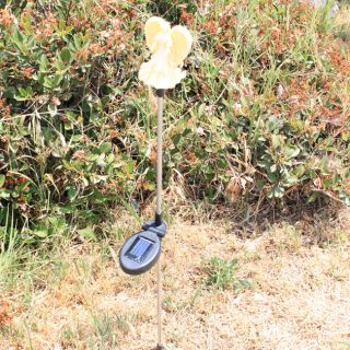 Solar Angel Color Change Light Garden Stakes (pack Of 2) (34 inches long all the poles linked together except for decoration lamp 1.8x1.5 inch square panel Height when on pole 34 inches highDimensions 3.7 inches high x 2 inches wide x 2 inches longPack 