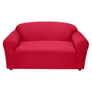 Jersey Loveseat Slipcover   Red