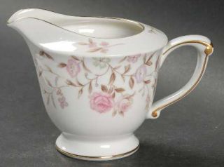 Sango Jeannette Creamer, Fine China Dinnerware   Thick Pink/Teal/Lavender Floral
