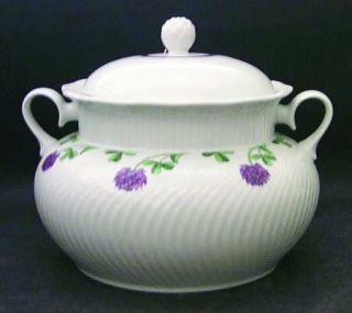 Dansk Lorraine Tureen &  Lid, Fine China Dinnerware   Fransk Coll,Purple Flowers