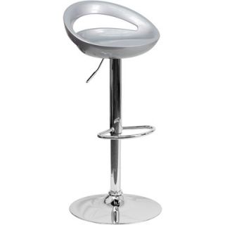 FlashFurniture Contemporary Plastic Adjustable Height Bar Stool CH TC3 1062 S