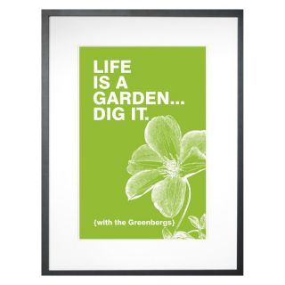 Checkerboard Ltd Life is a Garden Personalized Framed Wall Decor   18W x 24H in.