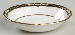 Spode Chancellor Black Coupe Cereal Bowl, Fine China Dinnerware   Black Band,Whi