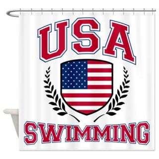  USA Swimming Shower Curtain  Use code FREECART at Checkout