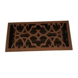 Victorian Scroll Design Bronze 6x10 inch Floor Register