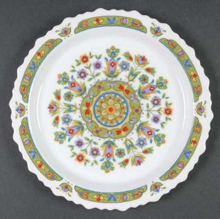 Sango Hellespont Salad Plate, Fine China Dinnerware   Multicolor Geometric Flora