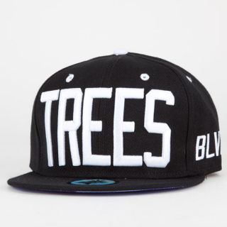 Trees Mens Snapback Hat Black One Size For Men 211375100