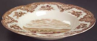 Johnson Brothers Old Britain Castles Brown/Multicolr Rim Soup Bowl, Fine China D