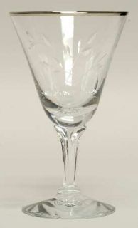 Fostoria Bridal Belle (Stem 6072) Wine Glass   Stem #6072, Cut #639, Platinum Tr