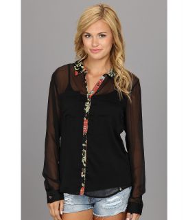 Volcom Rosebud L/S Womens Blouse (Black)