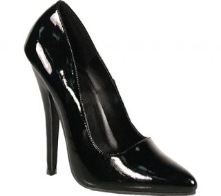 Womens Pleaser Domina 420   Black Patent High Heels