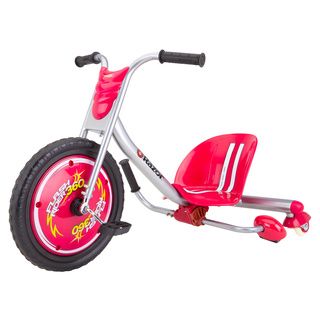 Razor Flashrider 360 (RedDimensions 24.6 inches long x 10.7 inches wide x 18.5 inches highWeight 19.75 poundsWeight capacity 160 poundsRecommended ages 5+Dual inclined casters for drifting and spinning actionHi impact front wheel with flat free tireMX
