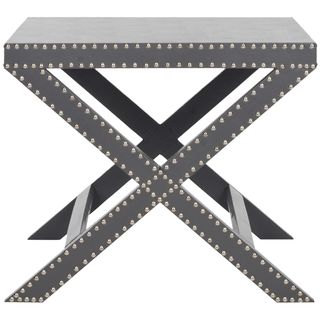 Safavieh Jeanine Grey X Bench (GreyMaterials MDF and PU fabricDimensions 20.5 inches high x 24 inches wide x 22 inches deeThis product will ship to you in 1 box.Furniture arrives fully assembled )
