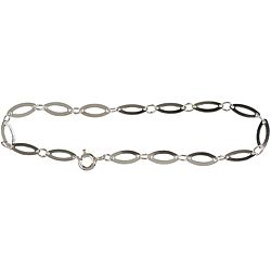 Cousin 7 inch Oval Bracelet Silver plated Metal Findings