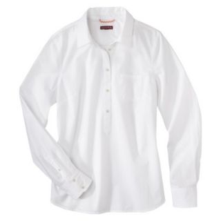 Merona Womens Popover Favorite Shirt   Fresh White   XS