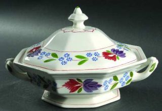 Adams China Old Colonial (Older) Octagonal Covered Vegetable, Fine China Dinnerw
