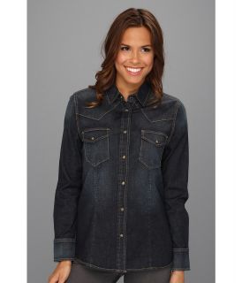 Jag Jeans Rio Semi Fitted Denim Shirt Womens Long Sleeve Button Up (Black)