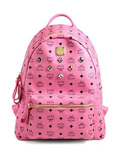MCM Six Stud Stark Backpack   Pink