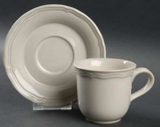 Noritake Country White Flat Cup & Saucer Set, Fine China Dinnerware   All Cream,
