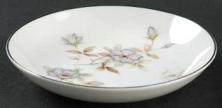 Yamaka Maytime Fruit/Dessert (Sauce) Bowl, Fine China Dinnerware   Blue Flowers,