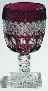 Westmoreland Waterford Ruby Bowl Magnum Goblet   Stem #1932, Ruby On Crystal