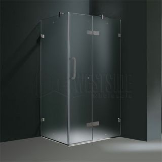 Vigo Industries VG6011BNMT363R Shower Enclosure, 36 x 36 Frameless 3/8 Frosted/Brushed Nickel Right