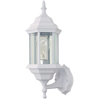 Transitional 1 light White Outdoor Wall Light