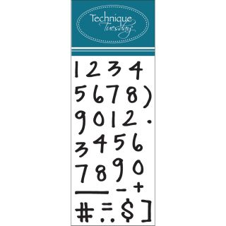 Technique Tuesday Clear Stamps 2x4 handwritten  Numbers Medium
