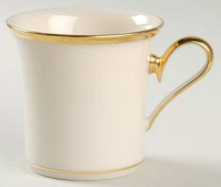 Lenox China Eternal Mug, Fine China Dinnerware   Wide Gold Trim,Gold Verge,Cream
