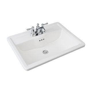 Hathaway 6594 130 Drop in White Porcelain Bathroom Sink
