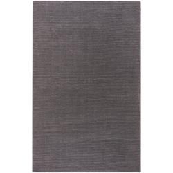 Hand crafted Solid Brown Casual Ridges Wool Rug (76 X 96)