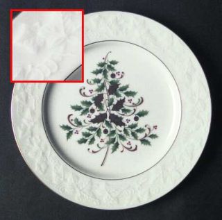 Noritake Halls Of Ivy Gold Trim Holiday Salad Plate, Fine China Dinnerware   Rai