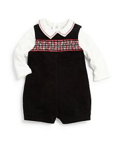 Hartstrings Infants Two Piece Shortall & Bodysuit Set   Black