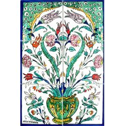 Mosiac Colorful Plant 6 tile Cermaic Wall Mural