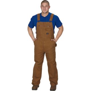 Key Unlined Duck Bib Overall   Saddle, 34in. Waist x 34in. Inseam, Model# 210.28