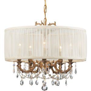 Crystorama Lighting CRY 5535 AG SAW CLM Brentwood Chandelier Hand Polished