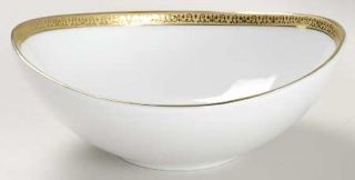 Charter Club Grand Buffet Gold 5 Oval Bowl, Fine China Dinnerware   Gold Scroll