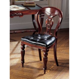 Design Toscano Simsbury Manor Leather Side Chair AF1060