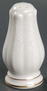 Noritake Chandon Salt Shaker, Fine China Dinnerware   Imperial Baroque,White Flo