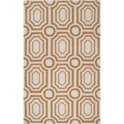 Angelohome Hand tufted Gold Hudson Park Polyester Rug (33 X 53)