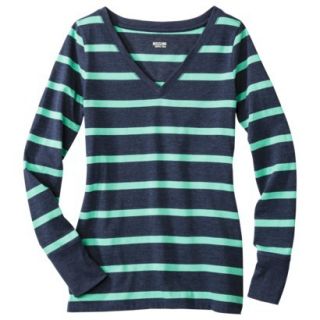 Mossimo Supply Co. Juniors Long Sleeve V Tee   Oxford Blue L(11 13)