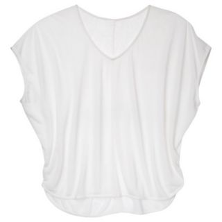 Pure Energy Womens Plus Size Short  Sleeve Blouse   White X/1X