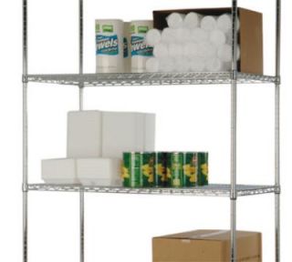 Focus Chrome Plated Shelving, 18 in D x 60 in W