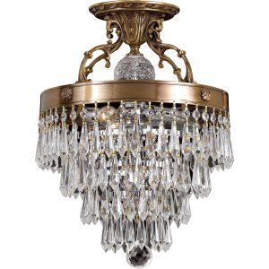 Crystorama Lighting CRY 5273 AG CL MWP Regal Semi Flush Mount Hand Polished
