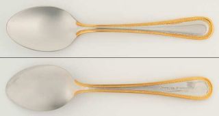 Wallace Regal Pearl (Stainless,Gold Accent) Place/Oval Soup Spoon   Stnl,18/10,G
