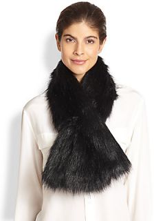Donna Salyers for  Faux Fur Scarf   Black Fox