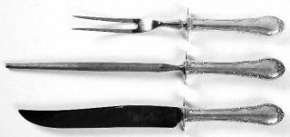 Lunt Modern Victorian (Sterling,1941,No Mono) Large 3 Piece Roast Carving Set w/