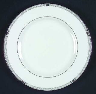 Lenox China Westerly Platinum Salad Plate, Fine China Dinnerware   Raised White&