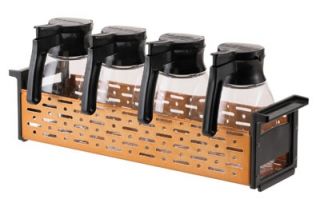 Service Ideas Syrup Dispenser Caddy, Holds 4 Syrup Bottles, Copper & Black