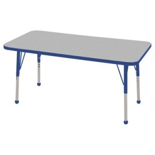 ECR4Kids 24 x 48 Rectangular Adjustable Activity Table in Gray ELR 14107